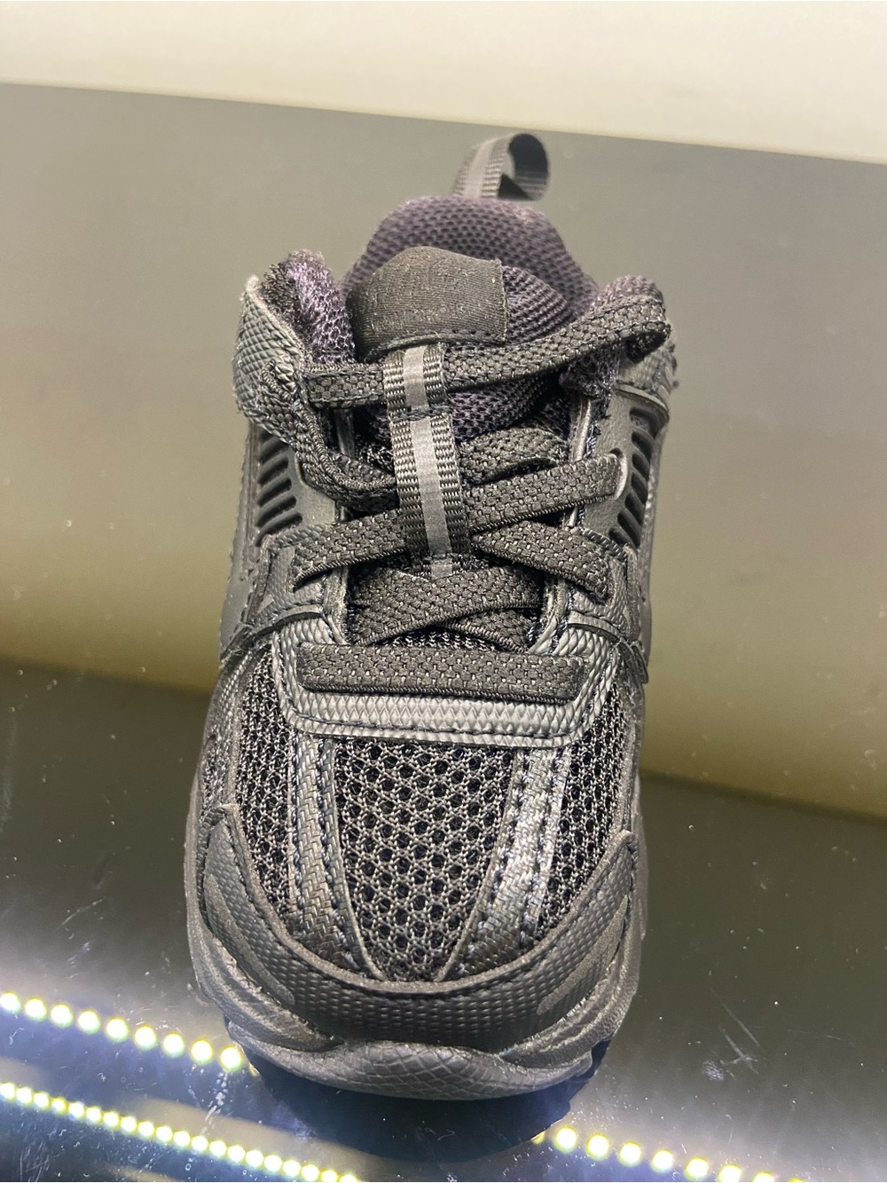 Scarpa Kids Black Mesh Lace-Up Sneakers